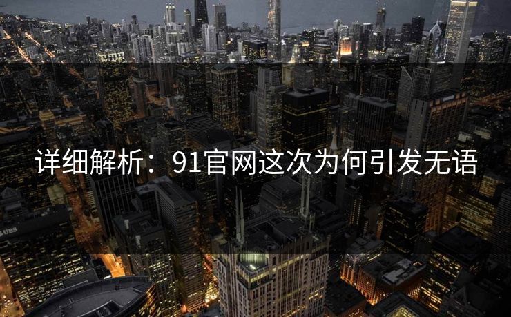 详细解析：91官网这次为何引发无语